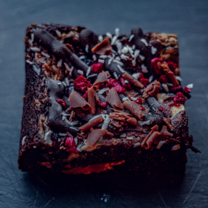 Coconut and Cherry Brownie